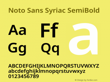 Noto Sans Syriac SemiBold Version 3.000图片样张