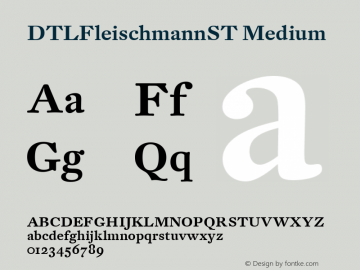 DTLFleischmannST Medium Version 003.000 Font Sample