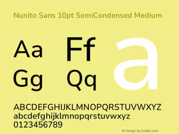 Nunito Sans 10pt SemiCondensed Medium Version 3.101;gftools[0.9.27]图片样张