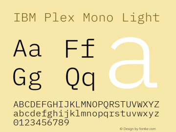 IBM Plex Mono Light Version 2.3图片样张