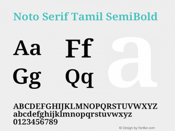 Noto Serif Tamil SemiBold Version 2.004图片样张