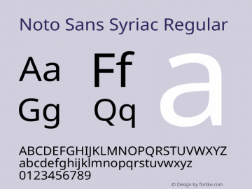 Noto Sans Syriac Regular Version 3.000图片样张