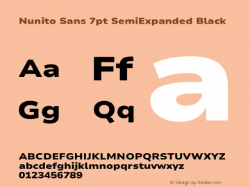 Nunito Sans 7pt SemiExpanded Black Version 3.101;gftools[0.9.27]图片样张