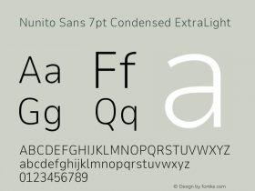 Nunito Sans 7pt Condensed ExtraLight Version 3.101;gftools[0.9.27]图片样张