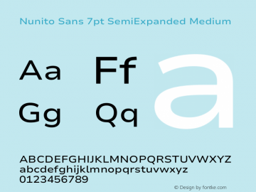 Nunito Sans 7pt SemiExpanded Medium Version 3.101;gftools[0.9.27]图片样张