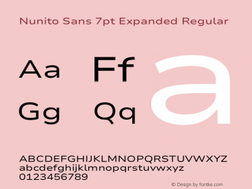Nunito Sans 7pt Expanded Regular Version 3.101;gftools[0.9.27]图片样张