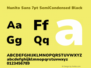 Nunito Sans 7pt SemiCondensed Black Version 3.101;gftools[0.9.27]图片样张