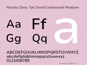 Nunito Sans 7pt SemiCondensed Medium Version 3.101;gftools[0.9.27]图片样张