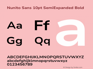 Nunito Sans 10pt SemiExpanded Bold Version 3.101;gftools[0.9.27]图片样张