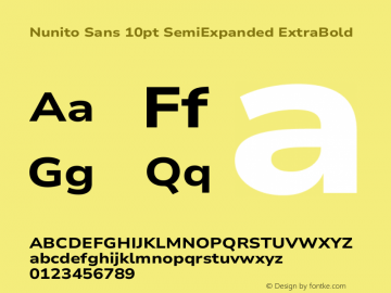 Nunito Sans 10pt SemiExpanded ExtraBold Version 3.101;gftools[0.9.27]图片样张
