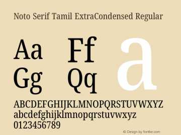Noto Serif Tamil ExtraCondensed Regular Version 2.004图片样张
