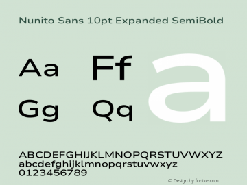 Nunito Sans 10pt Expanded SemiBold Version 3.101;gftools[0.9.27]图片样张