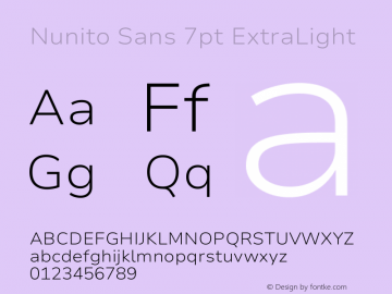 Nunito Sans 7pt ExtraLight Version 3.101;gftools[0.9.27]图片样张