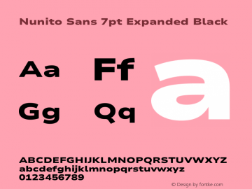 Nunito Sans 7pt Expanded Black Version 3.101;gftools[0.9.27]图片样张