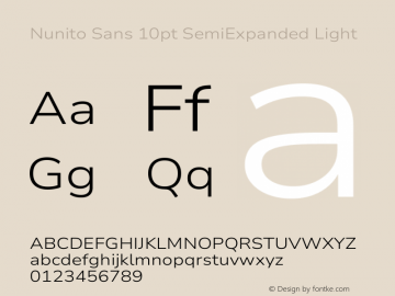 Nunito Sans 10pt SemiExpanded Light Version 3.101;gftools[0.9.27]图片样张