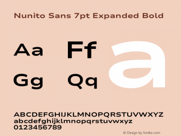 Nunito Sans 7pt Expanded Bold Version 3.101;gftools[0.9.27]图片样张