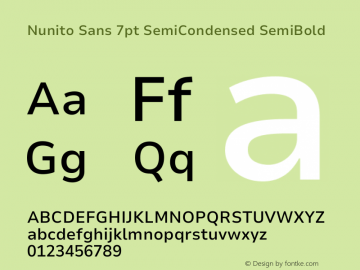 Nunito Sans 7pt SemiCondensed SemiBold Version 3.101;gftools[0.9.27]图片样张
