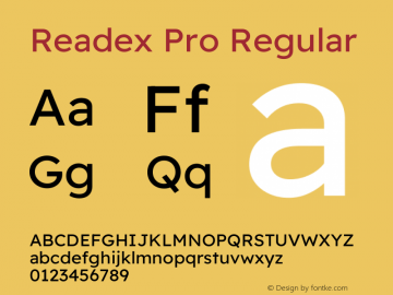 Readex Pro Regular Version 1.204图片样张