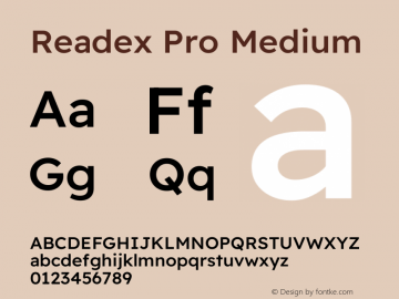 Readex Pro Medium Version 1.204图片样张