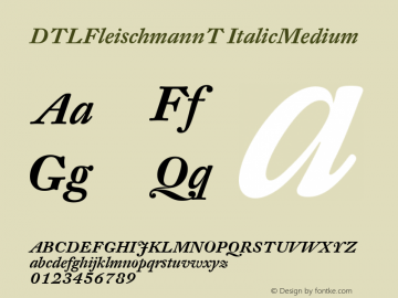 DTLFleischmannT ItalicMedium Version 002.010图片样张