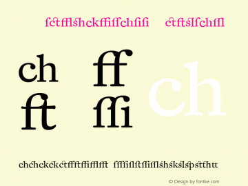 DTLFleischmannT Regular Version 001.000 Font Sample