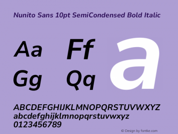 Nunito Sans 10pt SemiCondensed Bold Italic Version 3.101;gftools[0.9.27]图片样张