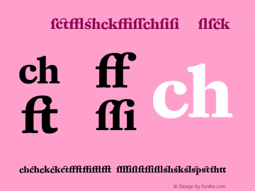 DTLFleischmannT Bold Version 001.000 Font Sample