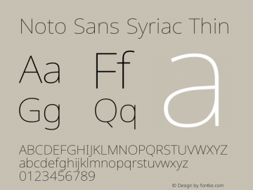 Noto Sans Syriac Thin Version 3.000图片样张