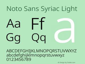 Noto Sans Syriac Light Version 3.000图片样张