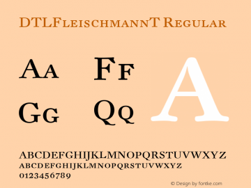 DTLFleischmannT Regular 001.000 Font Sample