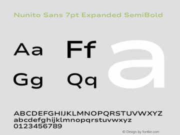 Nunito Sans 7pt Expanded SemiBold Version 3.101;gftools[0.9.27]图片样张