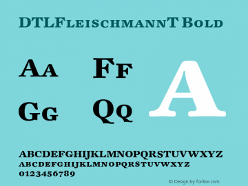 DTLFleischmannT Bold Version 001.000图片样张