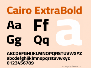 Cairo ExtraBold Version 3.130;gftools[0.9.24]图片样张