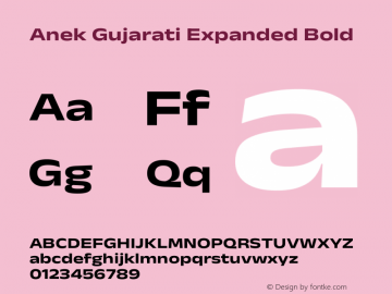 Anek Gujarati Expanded Bold Version 1.003图片样张