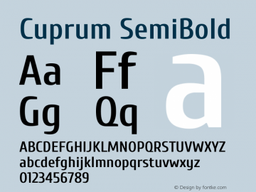 Cuprum SemiBold Version 3.000图片样张