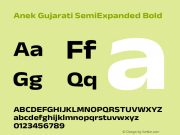 Anek Gujarati SemiExpanded Bold Version 1.003图片样张