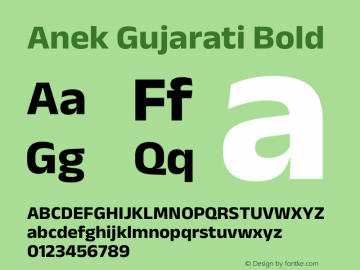 Anek Gujarati Bold Version 1.003图片样张