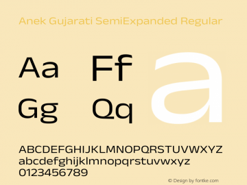 Anek Gujarati SemiExpanded Regular Version 1.003图片样张