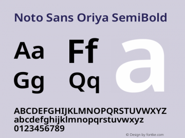 Noto Sans Oriya SemiBold Version 2.003图片样张