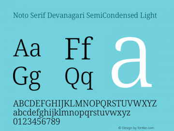 Noto Serif Devanagari SemiCondensed Light Version 2.004图片样张