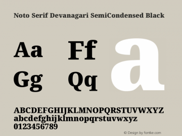 Noto Serif Devanagari SemiCondensed Black Version 2.004图片样张
