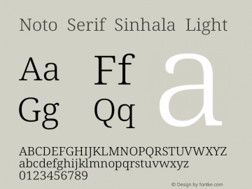 Noto Serif Sinhala Light Version 2.007图片样张