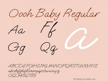 Oooh Baby Regular Version 1.011; ttfautohint (v1.8.3)图片样张