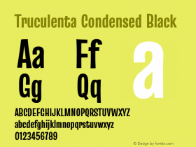 Truculenta Condensed Black Version 1.002图片样张