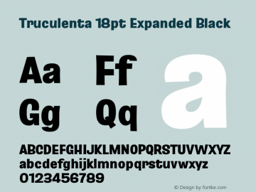 Truculenta 18pt Expanded Black Version 1.002图片样张