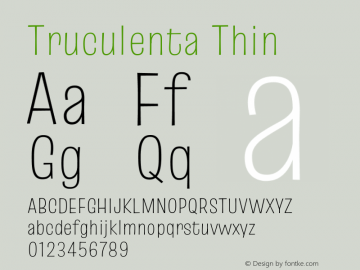 Truculenta Thin Version 1.002图片样张