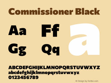 Commissioner Black Version 1.001;gftools[0.9.23]图片样张