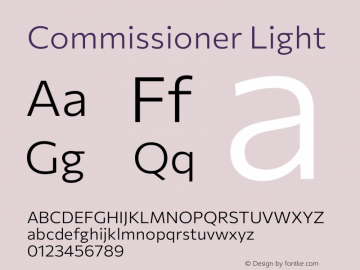 Commissioner Light Version 1.001;gftools[0.9.23]图片样张