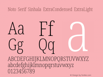 Noto Serif Sinhala ExtraCondensed ExtraLight Version 2.007图片样张