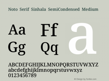 Noto Serif Sinhala SemiCondensed Medium Version 2.007图片样张